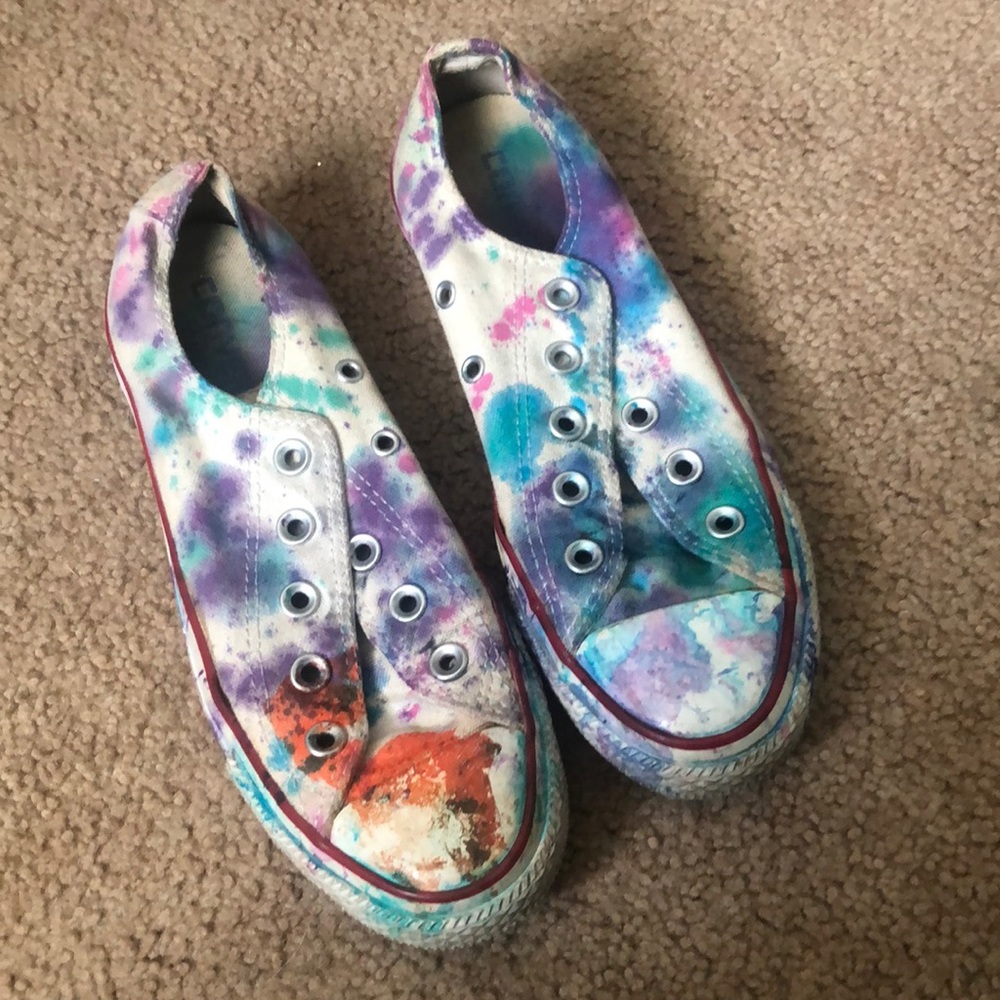 Tie-dyed Converse